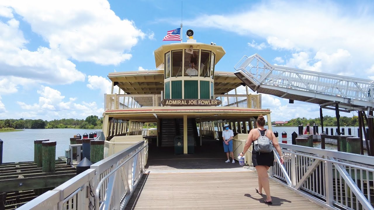 Disney World Ferry Boat Complete Ride from Magic Kingdom to TTC in 4K · Orlando Florida