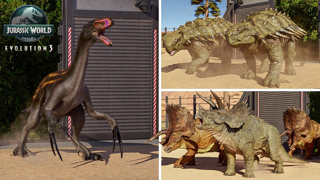 ALL HERBIVOROUS DINOSAURS Coming Out from Hatchery Animation | Jurassic World Evolution 3