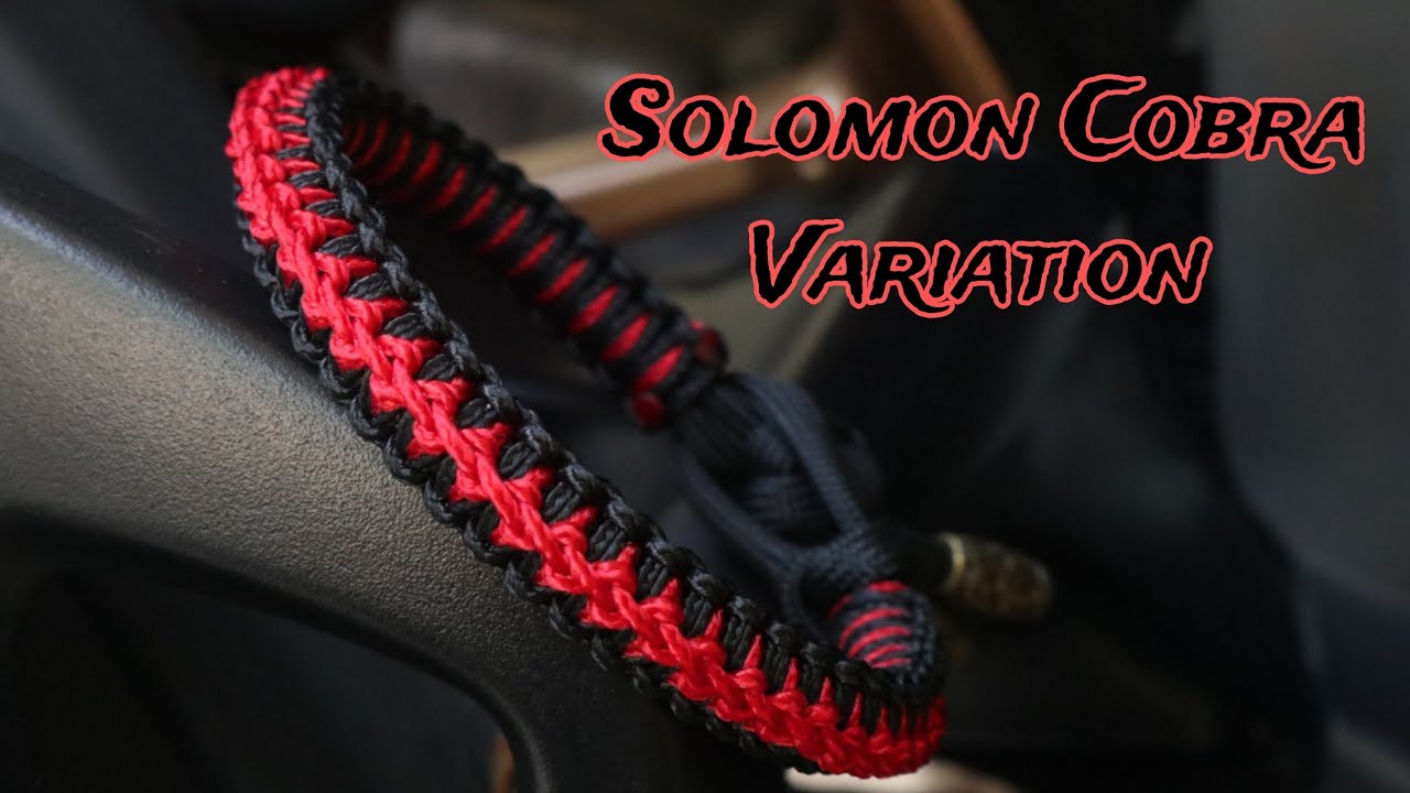 HOW TO MAKE SOLOMON COBRA VARIATION PARACORD BRACELET, PARACORD TUTORIAL, DIY.