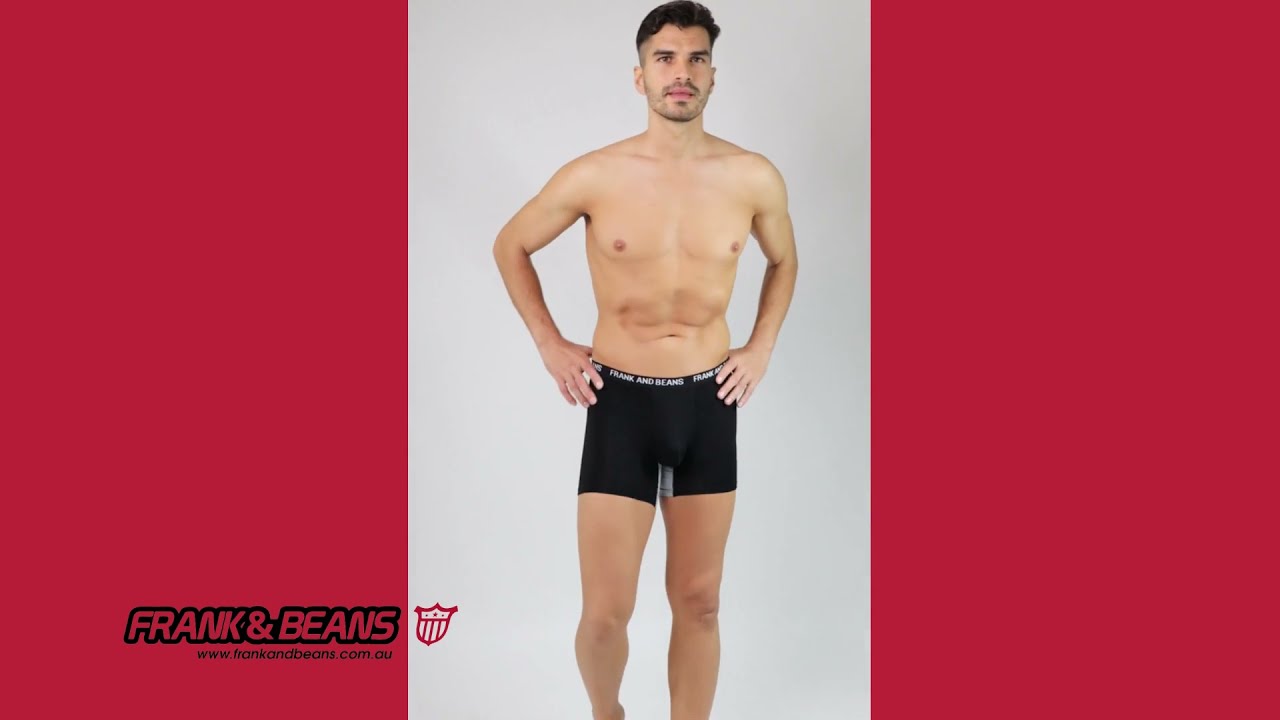 Grey Sliders - Bamboo Boxer Briefs Mens Trunks | Frank and Beans Underwear Australia
