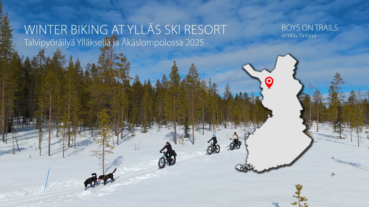 Winter biking at Ylläs Ski Resort 2025