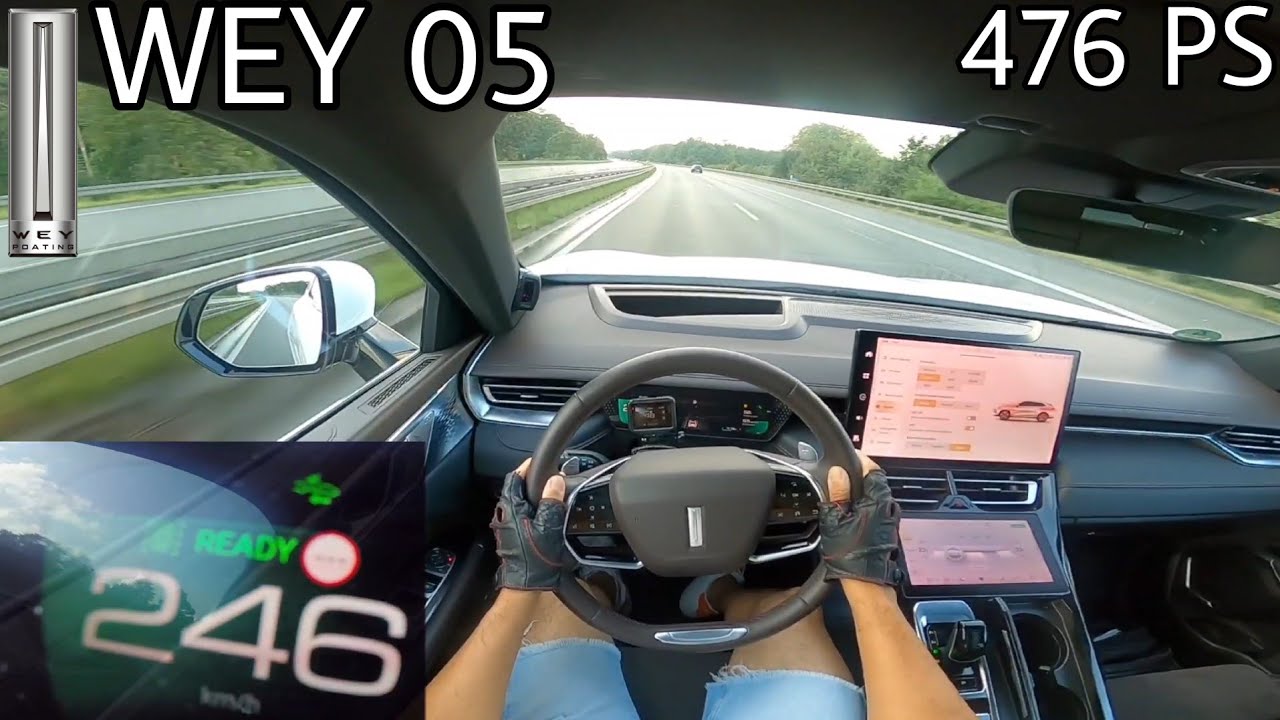 2024 GWM WEY 05 Luxury (476 PS) POV Testdrive AUTOBAHN Beschleunigung & Topspeed