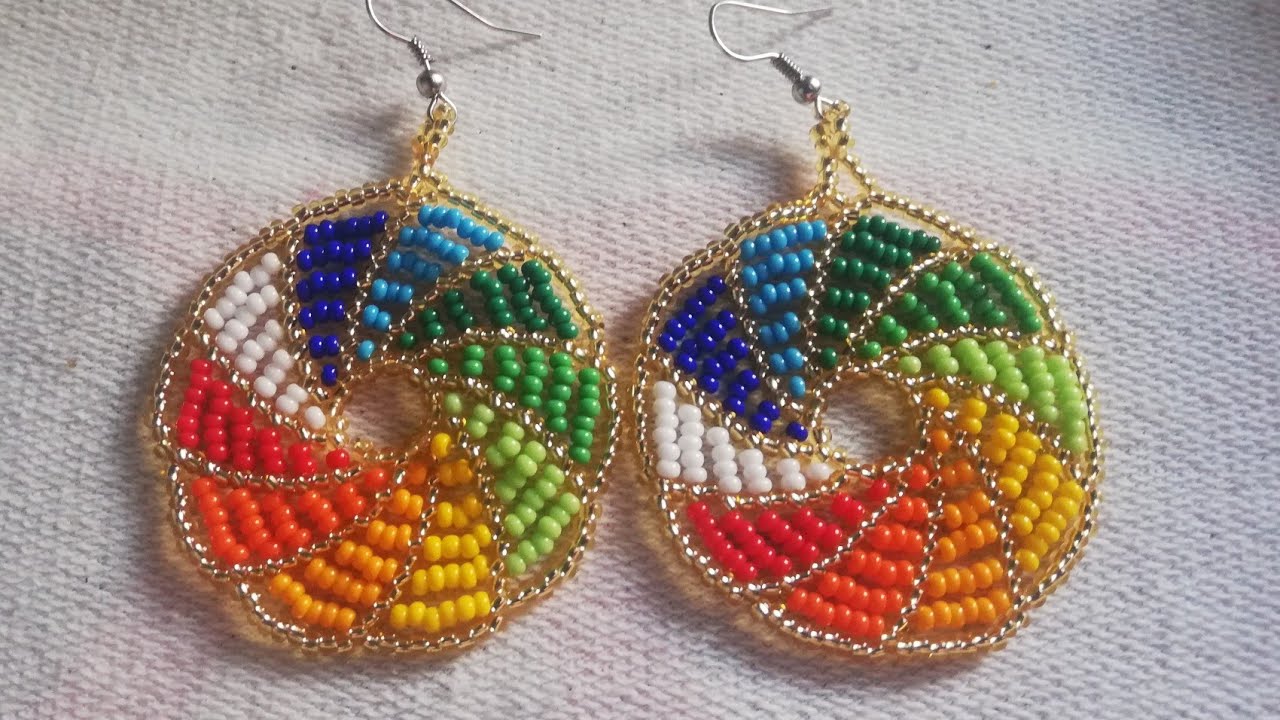 Aretes En Mostacilla/ Espiral En forma Redonda