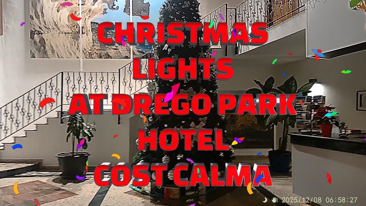Включение рождественской иллюминации в отеле Drago Park Hotel Costa Calma.
