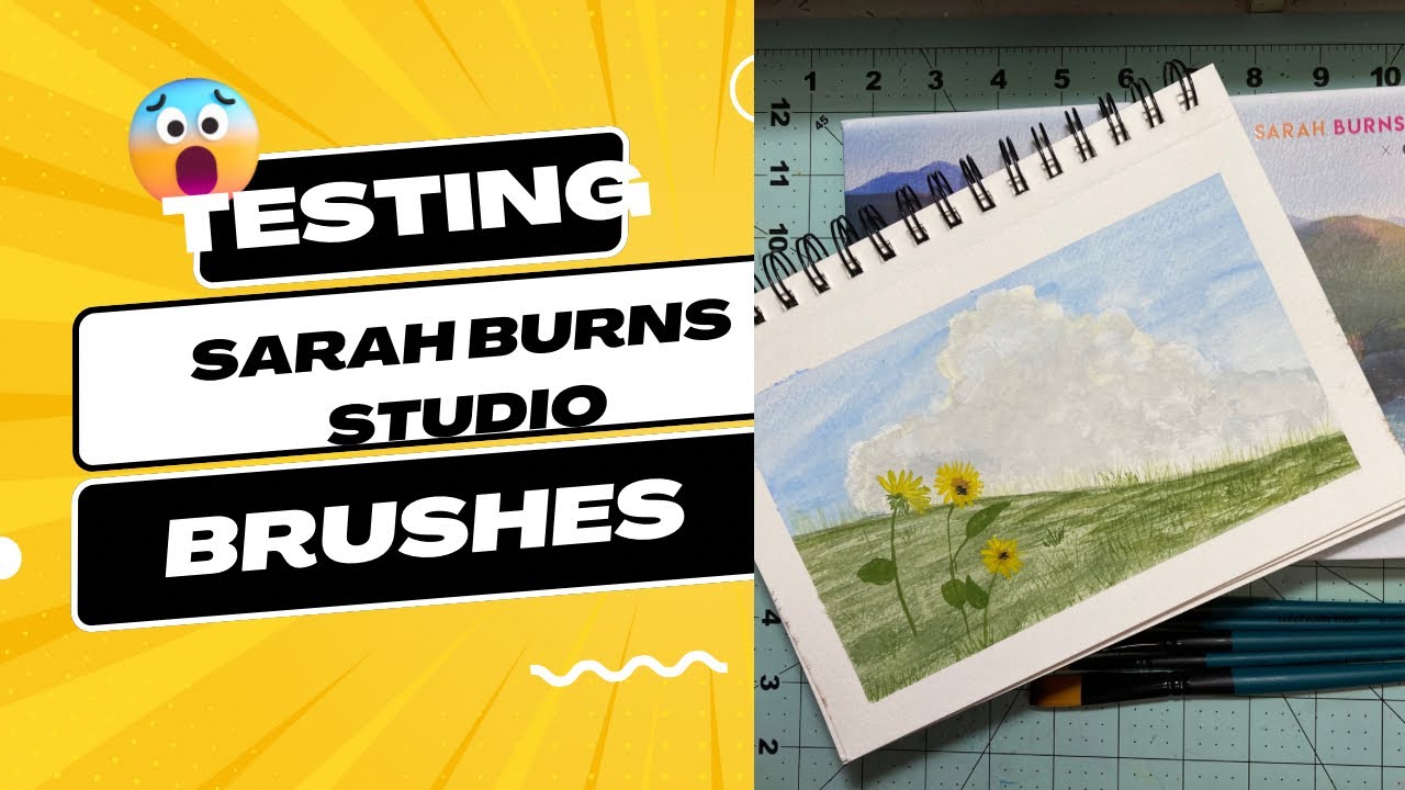 Testing Sarah Burns Studio Brushes 😁/ Gouache Studio Ghibli #watercolor #art #gouache #painting