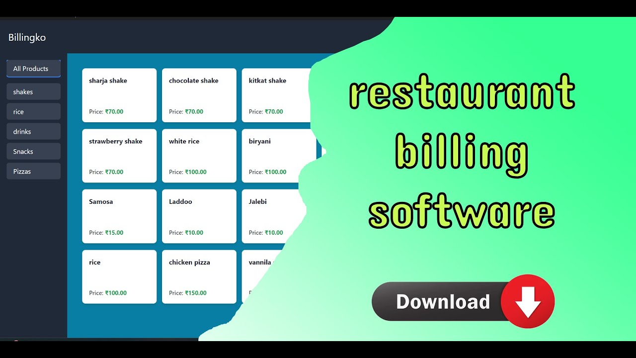 Simple Restaurant Software Restaurant  Billing  Management Software