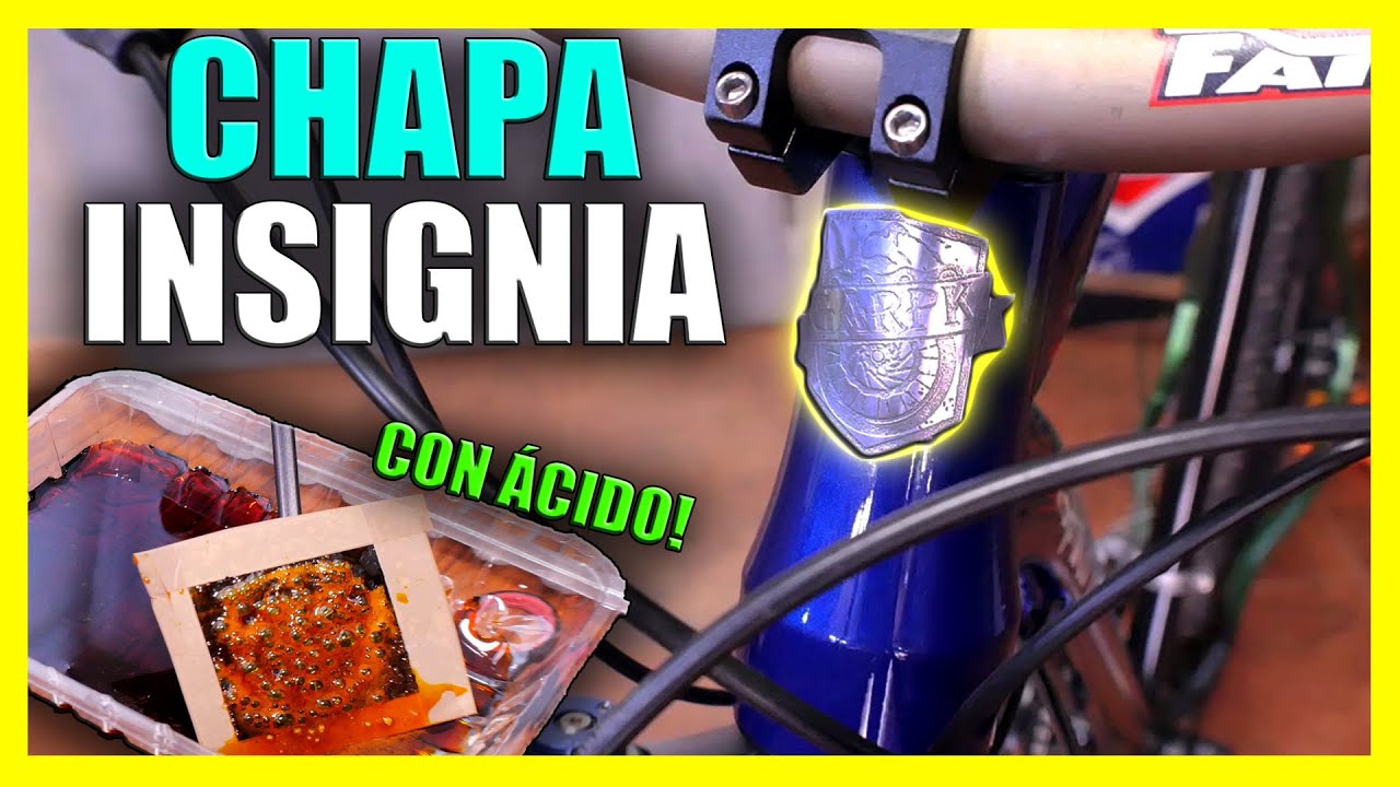 DIY HEAD BADGE ✅ Cómo hacer una INSIGNIA de BICICLETA de ACERO INOXIDABLE, COBRE, ALUMINIO con ÁCIDO
