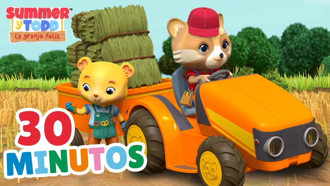 Summer & Todd | ¡Qué bonito es viajar en tractor! | 30 MIN | Vídeos didácticos para niños