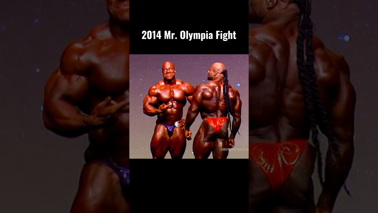 2014 MR. OLYMPIA FIGHT &mdash; PHIL HEATH VS. KAI GREENE. #shorts #gymmotivation #bodybuilding