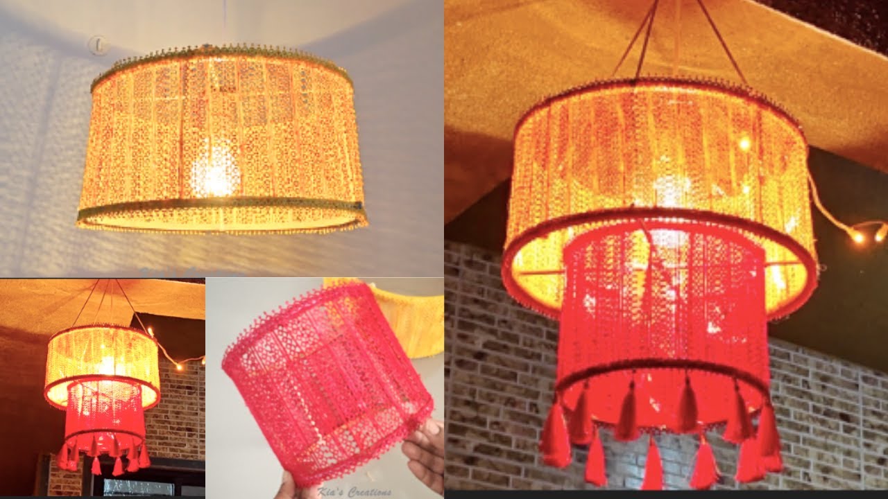 Beautiful Pendant Lamp Making | Akash Kandil Making | Diwali Decoration | Home Decor, Diwali Lantern
