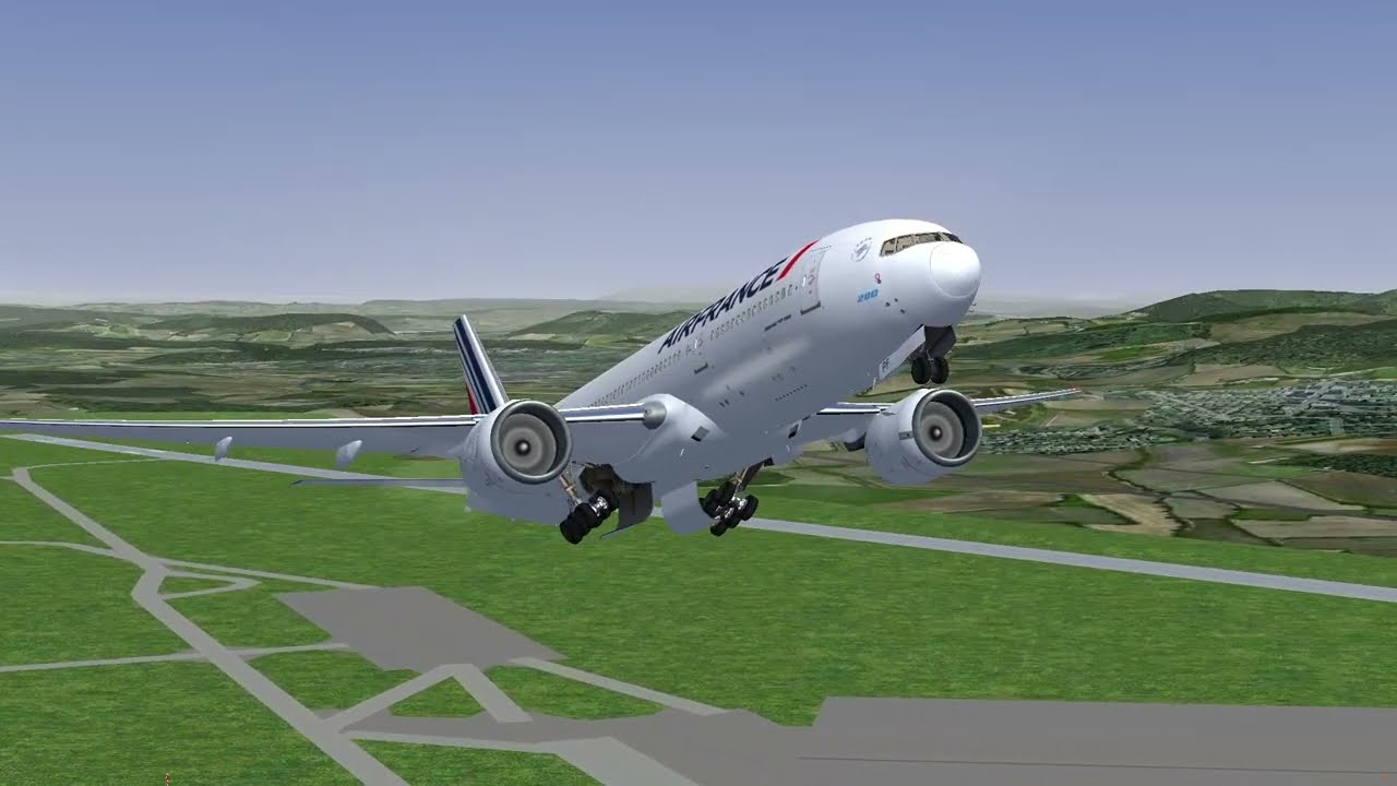 FlightGear B777-200 LSZH to LATİ Full Flight