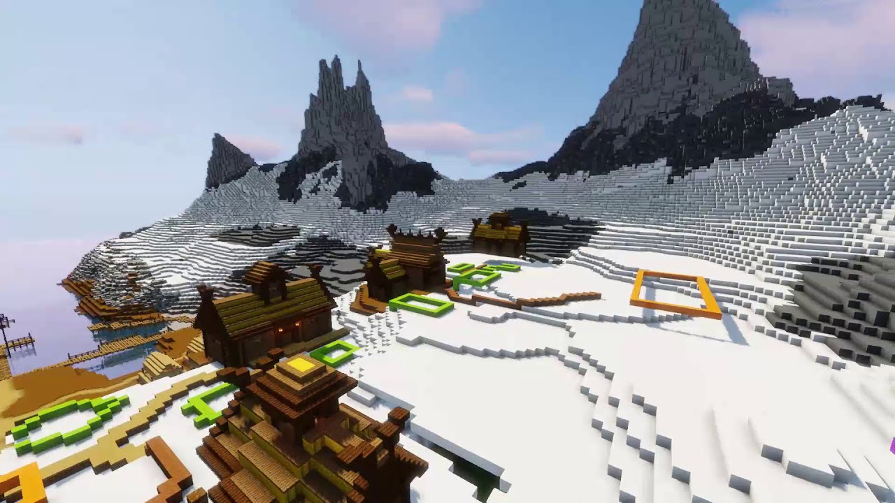 [Timelapse] Minecraft Valhalla Project #3, Dock, Barracks, Housing.