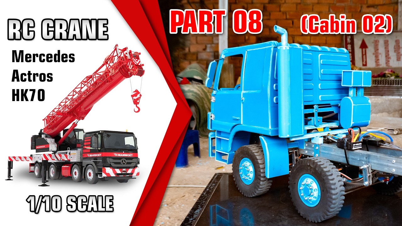 Part 08_RC Crane Mercedes Actros HK70 1/10 Scale Project - Cabin 08