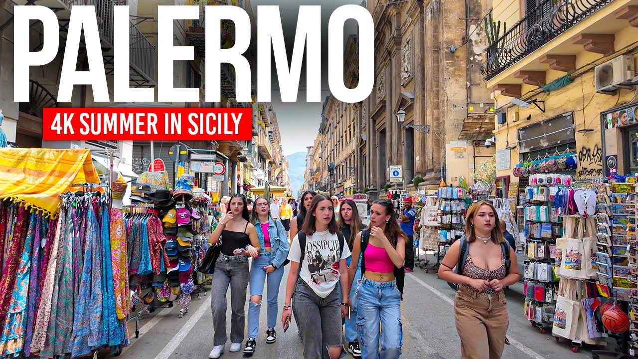 ПАЛЕРМО, Сицилия 🇮🇹 Летний город мечты | Прогулка в 4K ☀️