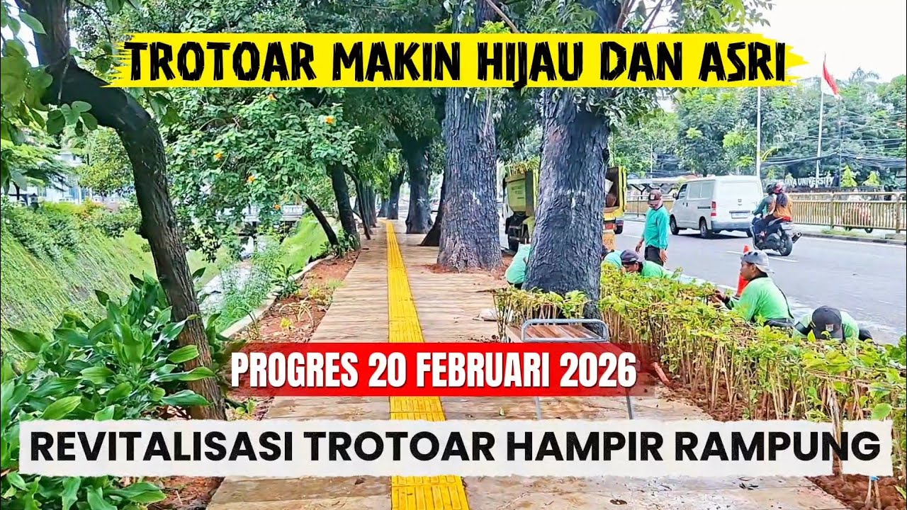 Update Terbaru❗️Revitalisasi Trotoar Pancoran Manggarai Penanaman Bugenvil 20 Februari 2026 