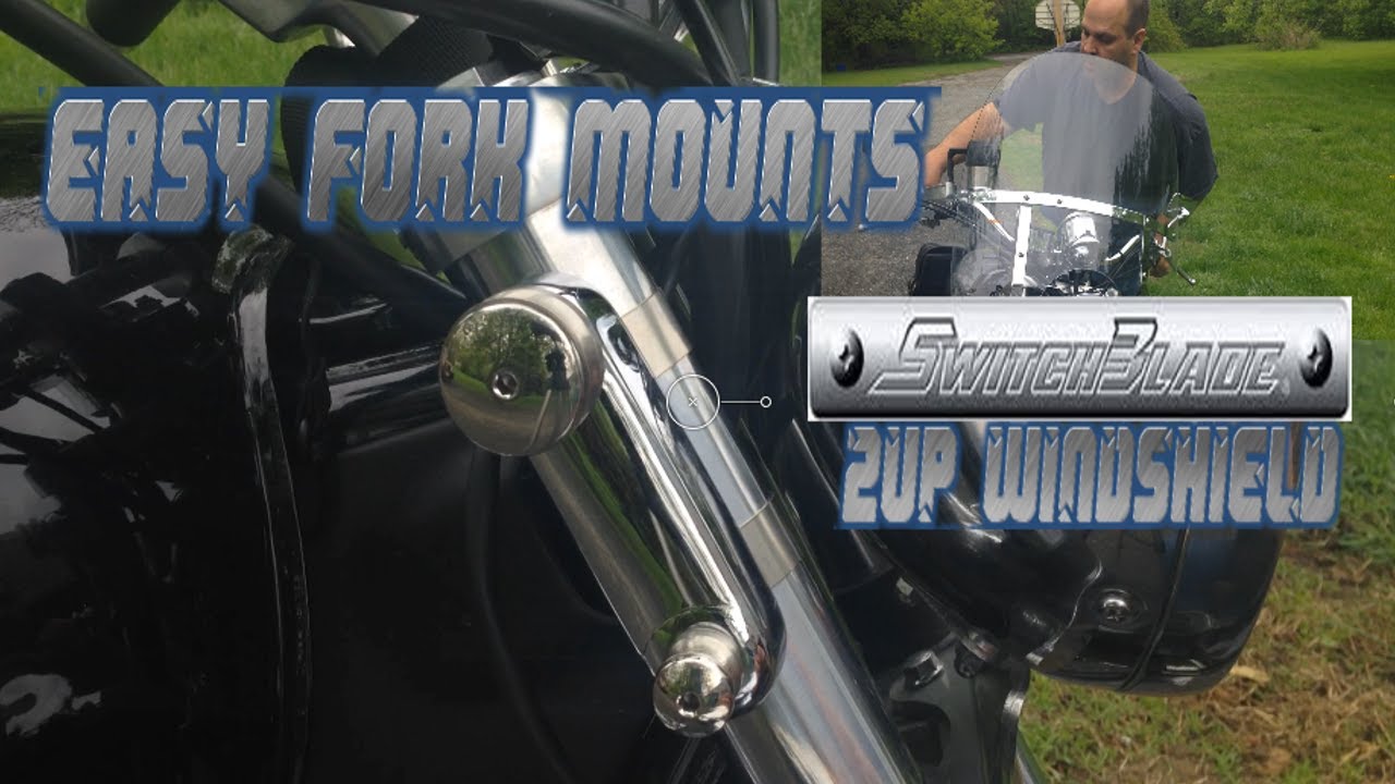 SwitchBlade 2UP Motorcycle Windshield with Easy Fork Mounts