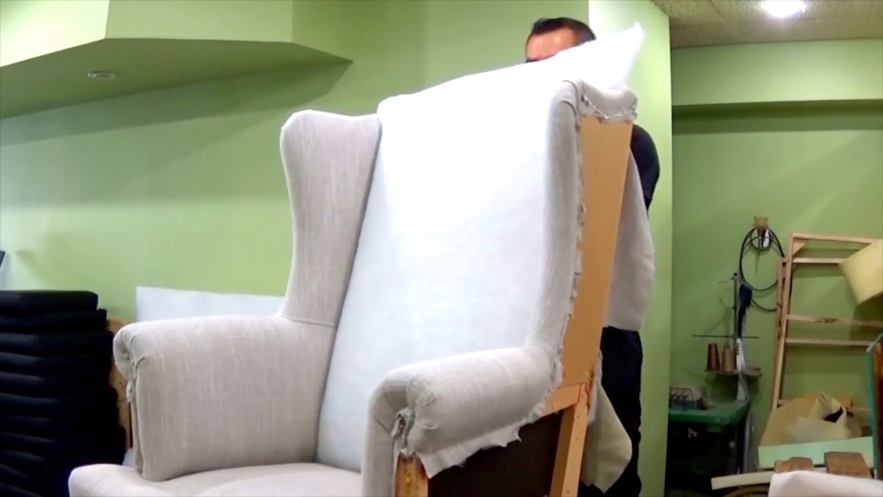 How to reupholster a wing chair