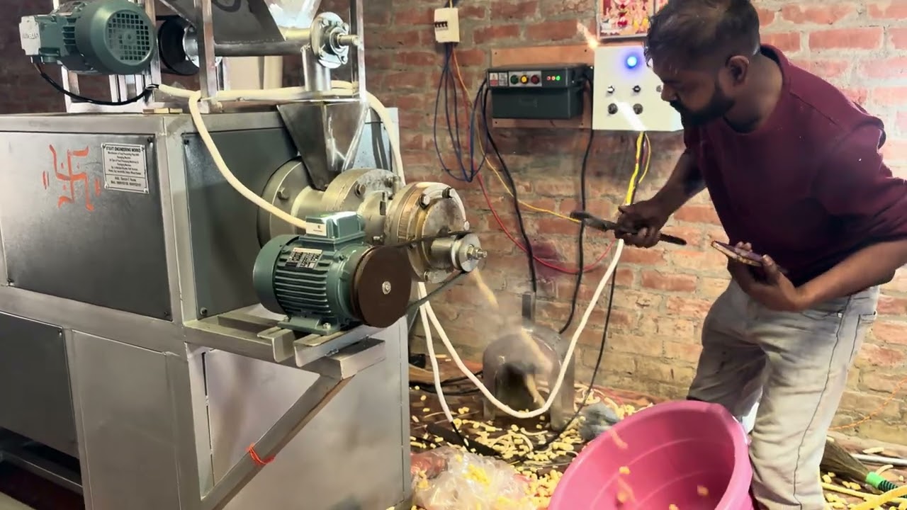 Corn puff rice making machine#foodpackagingmachine 