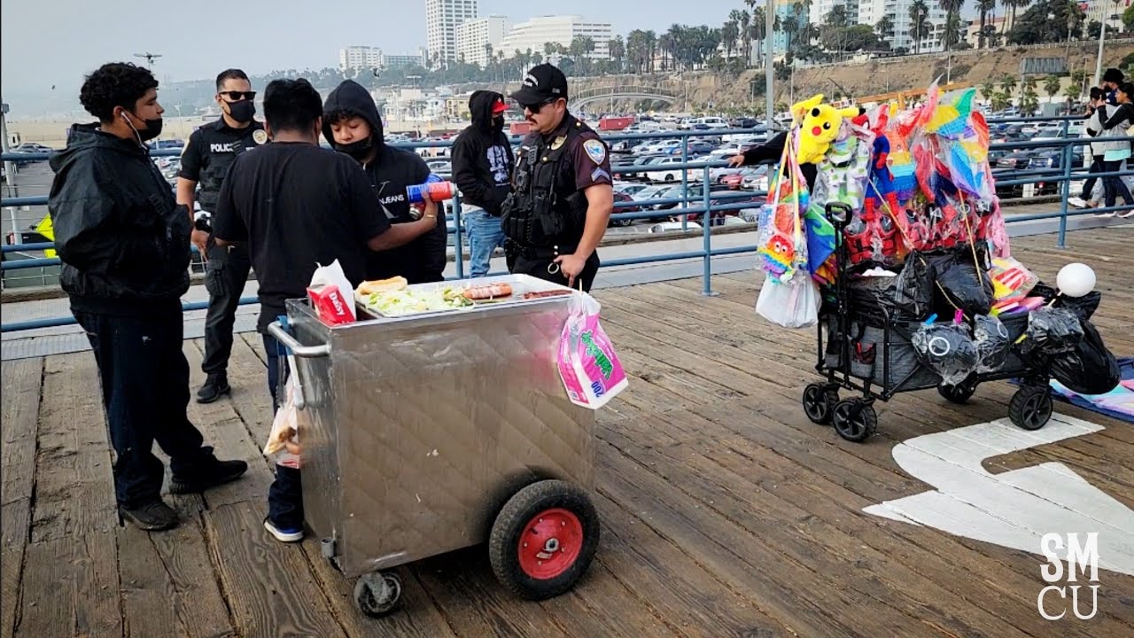Unpermitted Street Vendors Stand-off with Officers