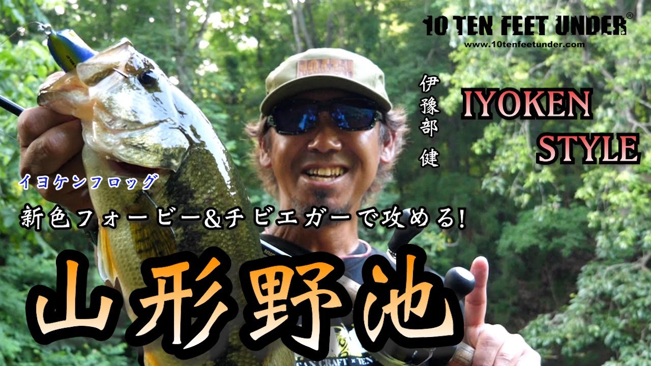 【山形野池】イヨケンスタイル！夏の野池を新色フォービー＆チビイェーガーで攻める！#イヨケン #伊豫部健  #陸っぱり #野池 #バス釣り #bassfishing #frogfishing