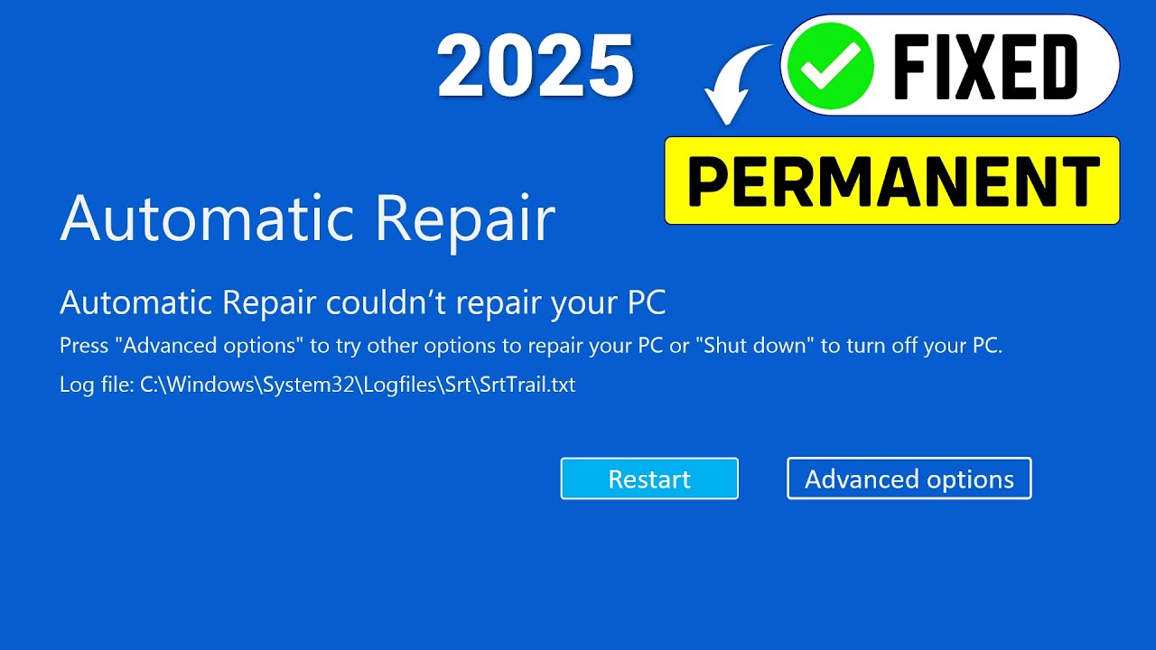 Automatic Repair Couldn't Repair Your PC in Windows 11 & 10 | How to Fix Automatic Repair Loop