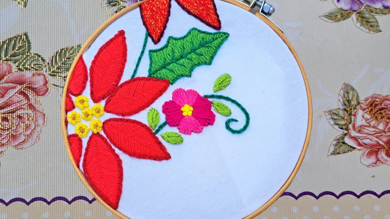 Bordado o puntada para Flores Pequeñas🌸✨️Bordado mano🌸