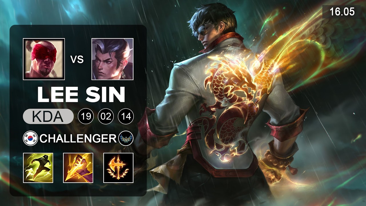 Lee Sin vs XinZhao Jungle - KR Challenger - Patch 16.05 Season 16