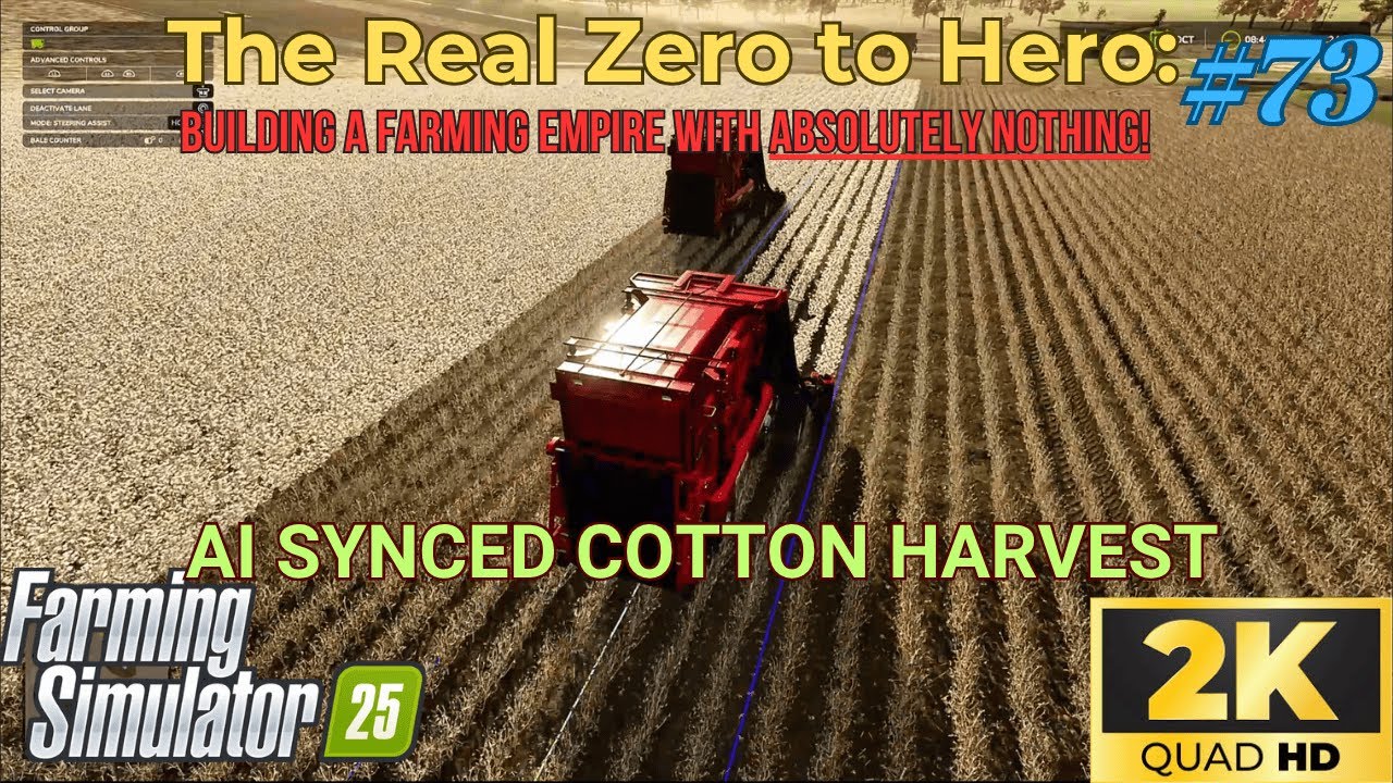 3 HARVESTERS ON THE FIELD! AI SYNCED COTTON HARVEST | Zielonka Ep. 73