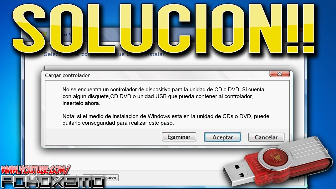 [SOLUCION] No se encuentra un controlador de dispositivo para la unidad de CDs o DVDs