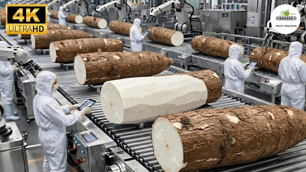 Inside the Factory: United States Giant Cassava Flour Process (Full Process)