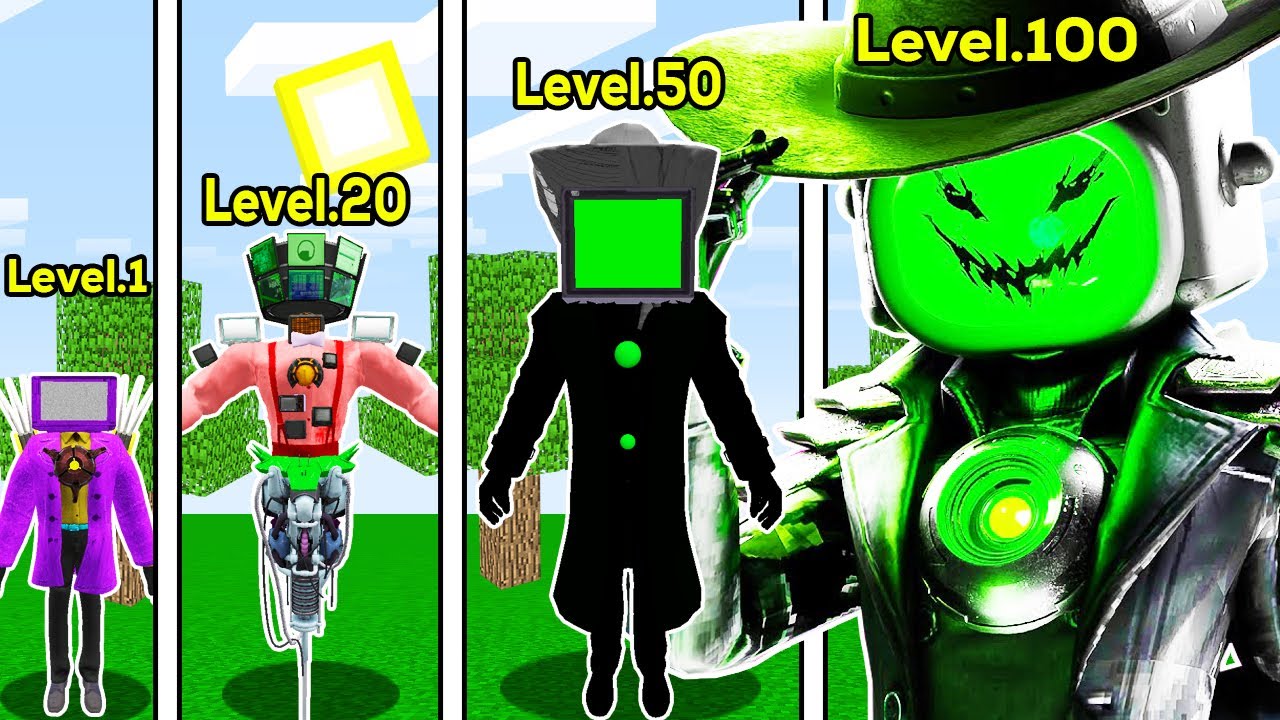 EVİL TİTAN TV MAN SEVİYELERİ 😱 - Minecraft