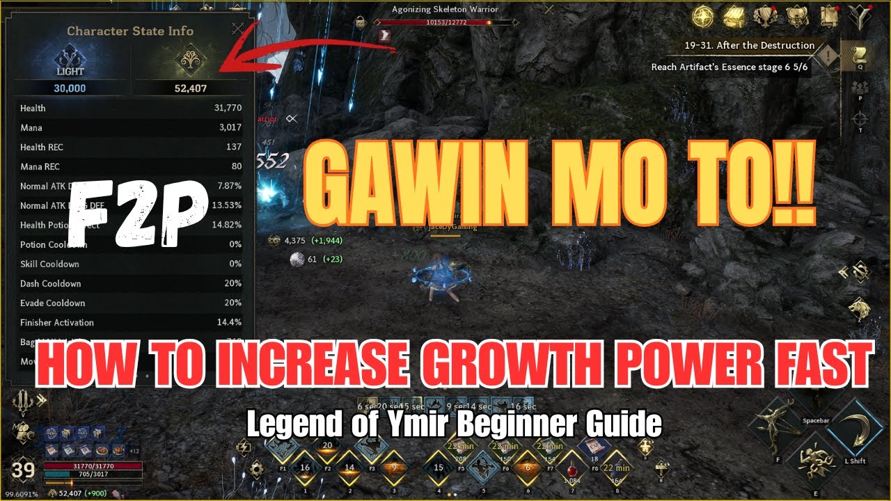 How to Increase Growth Power FAST as F2P! | Legend of Ymir Beginner Guide