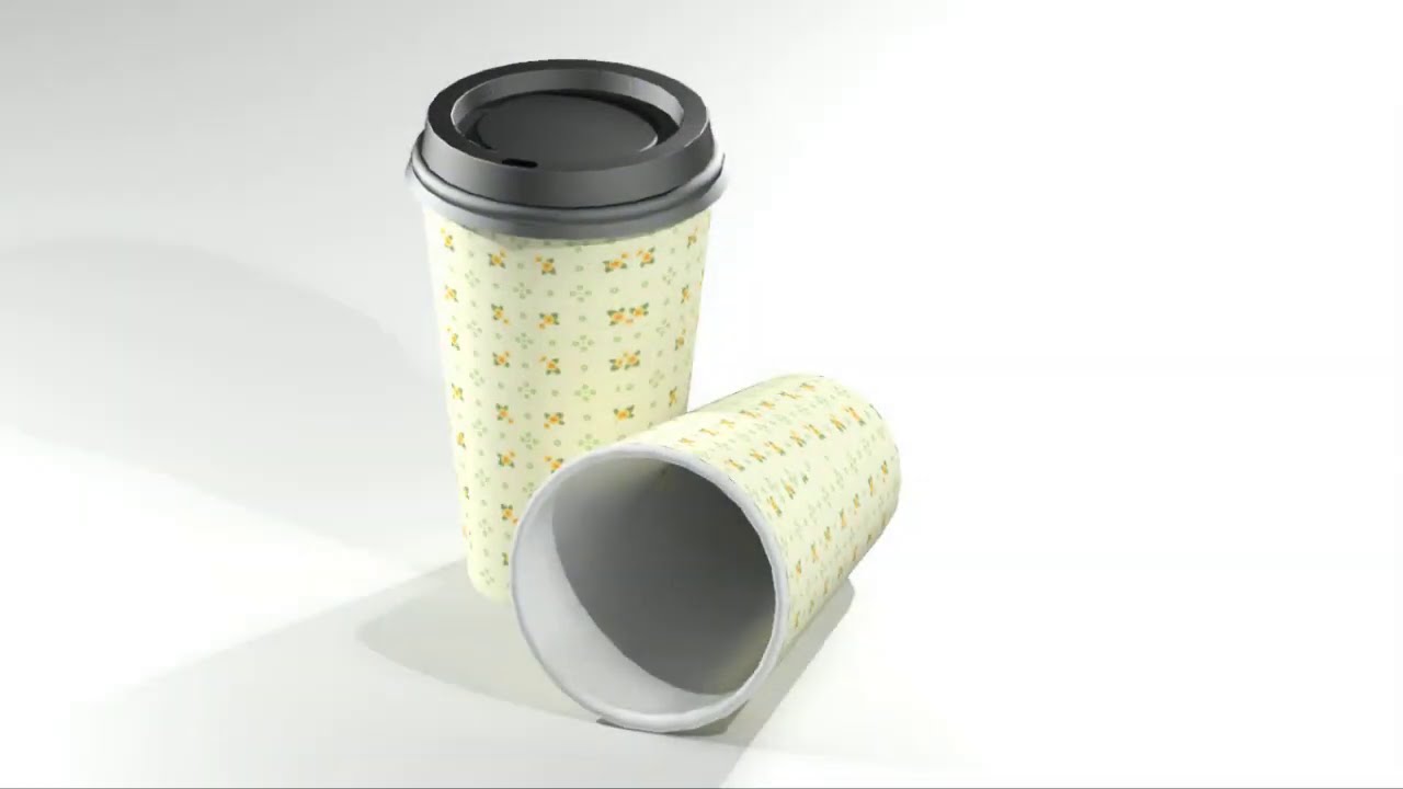 Paper Coffee Cup 3D Model AutoCAD - QasimCAD