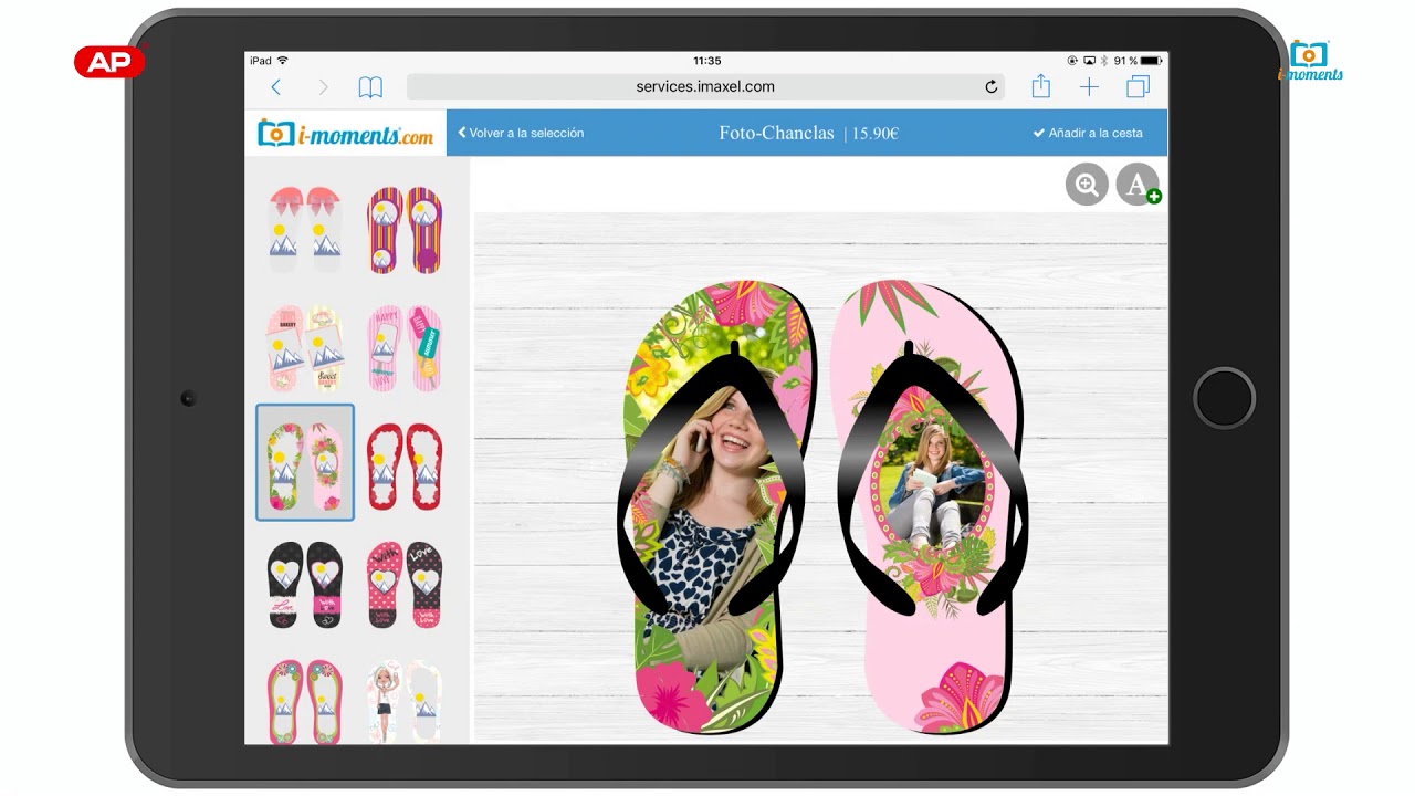 Tus chanclas personalizadas con i-Moments