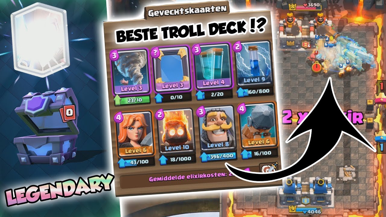 EEN LEGENDARISCHE KAART! + BESTE TROLL DECK! - Clash Royale