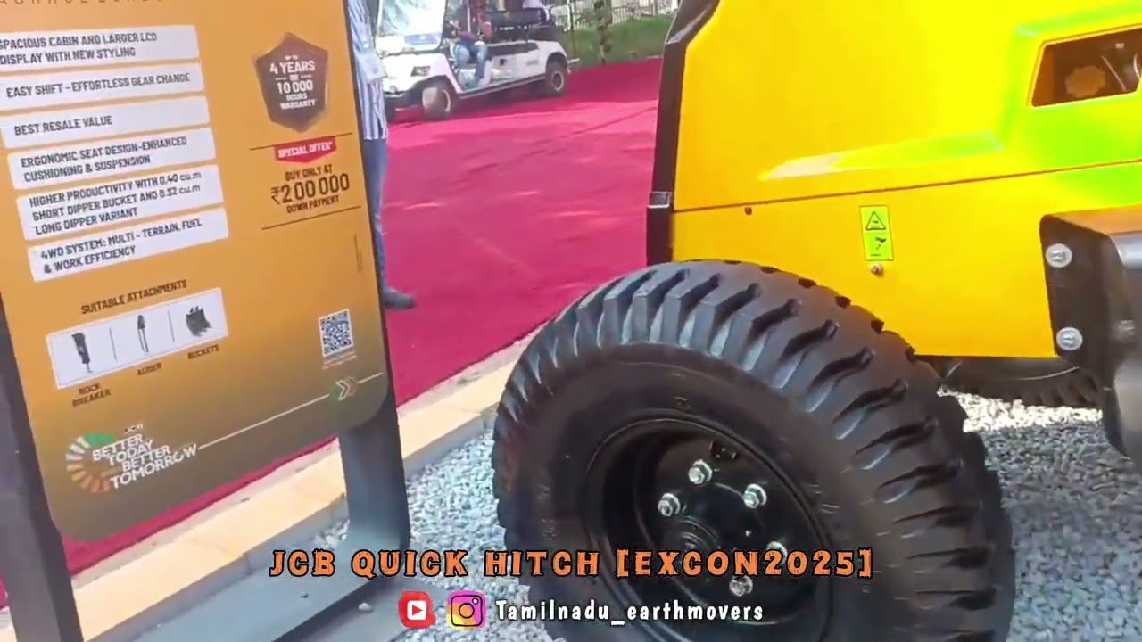 Excon 2025 Bangalore // Jcb quick hitch view //Heavy equipment show // #excon #bangalore #