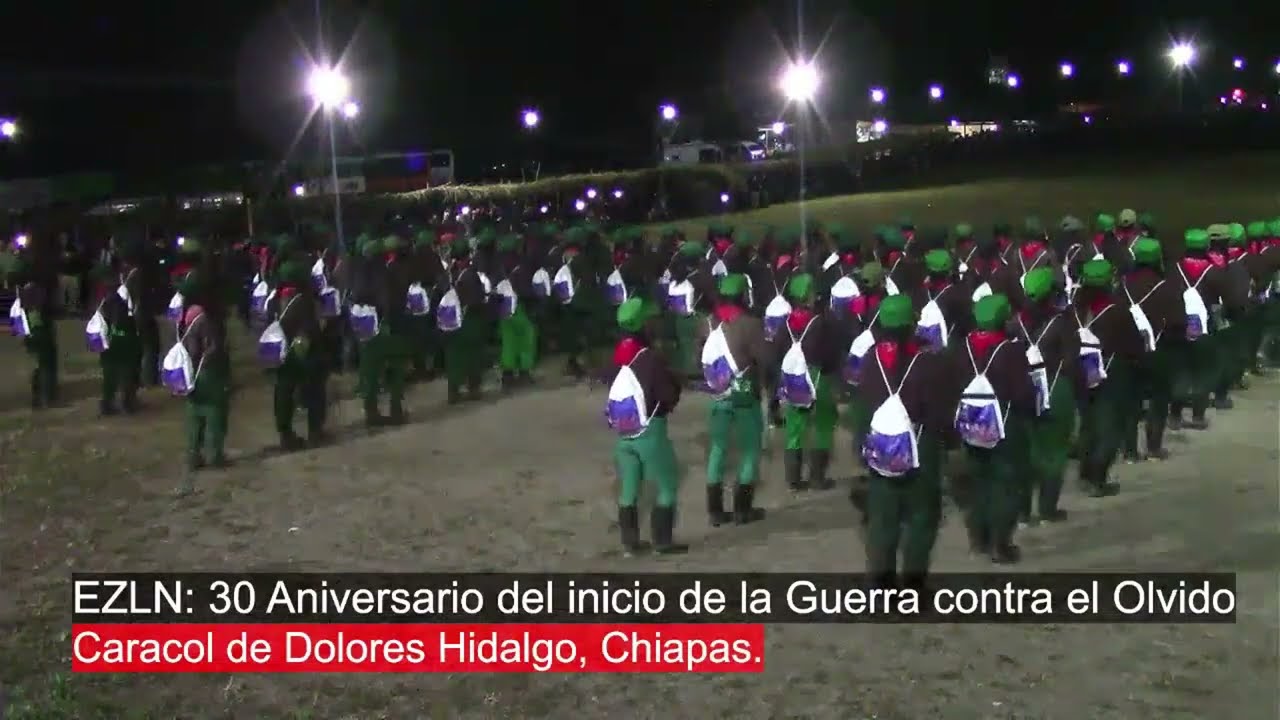 EZLN: 30 Aniversario del inicio de la Guerra contra el Olvido. - Discurso SCI Moisés  en Tzeltal