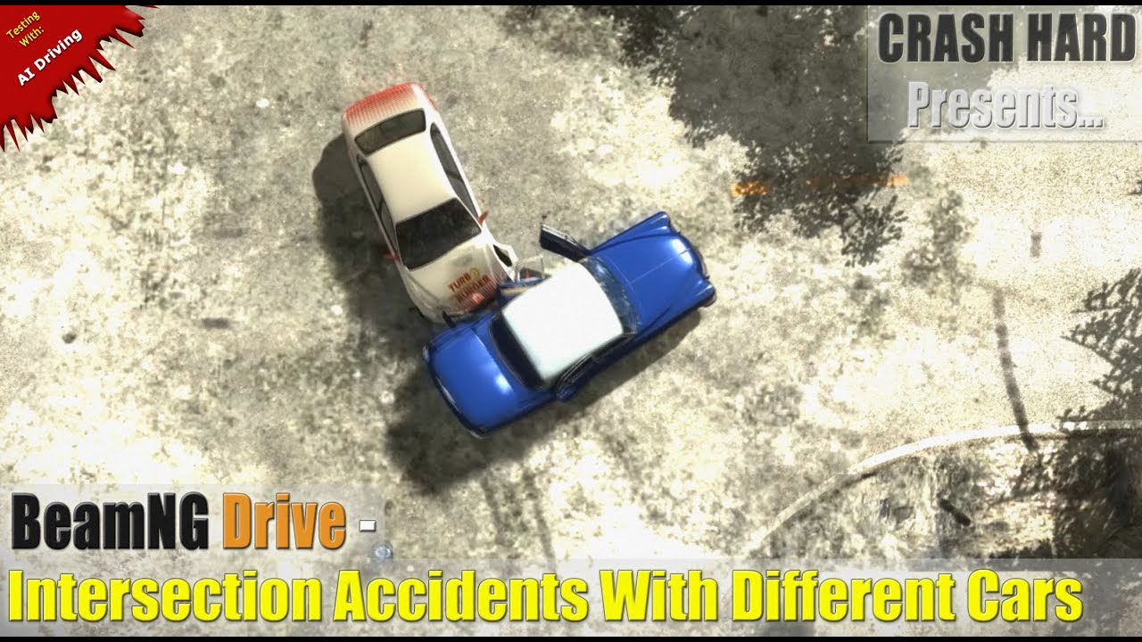 BeamNG Drive - Intersection Accidents With Different Cars