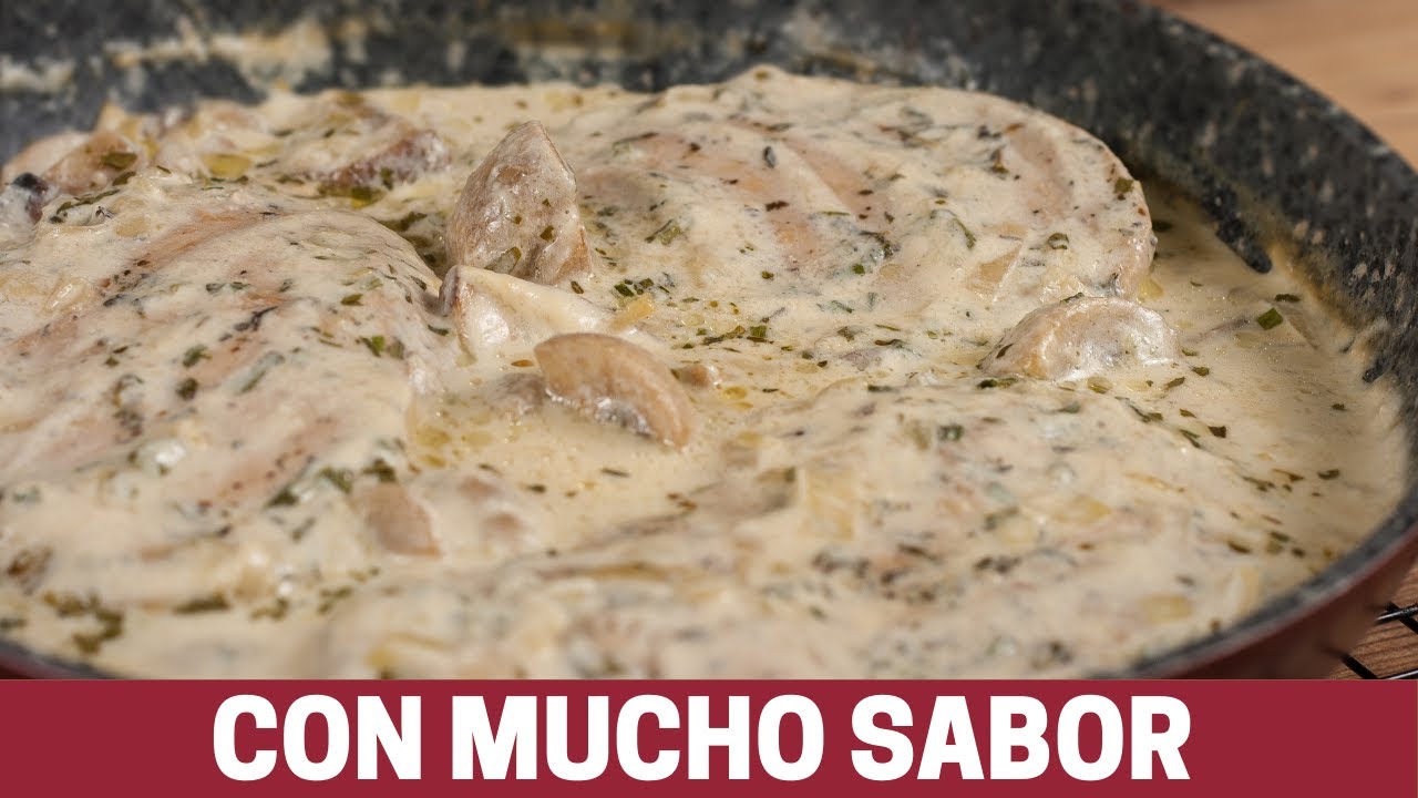 Receta de Pollo Con Champiñones en una crema deliciosa y facil | Katastrofa La Cocina