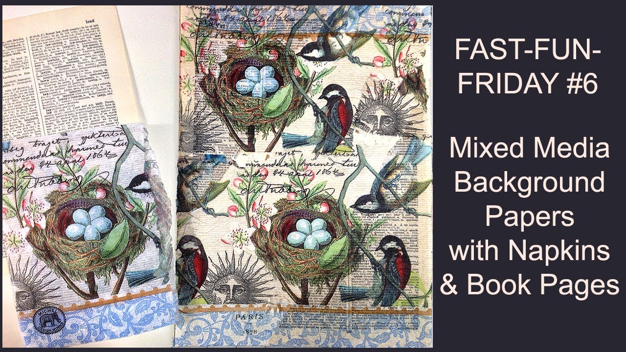 Fast Fun Friday #6, Create Collage Paper - Napkins Three Ways