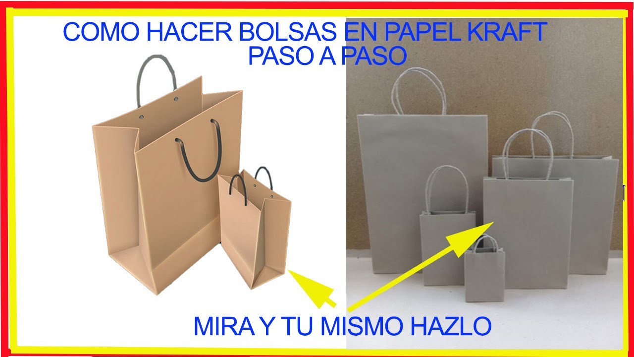 como hacer bolsas con papel KRAFT, paso a paso muy fácil de hacer todo en forma manual y MUY ÚTIL.