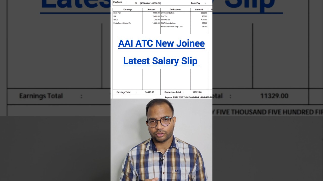 AAI ATC Salary Slip 🔥 AAI ATC JE Latest Salary Slip 2024 🔥 #aai #atc #aaiatc #atcje #atcsalary