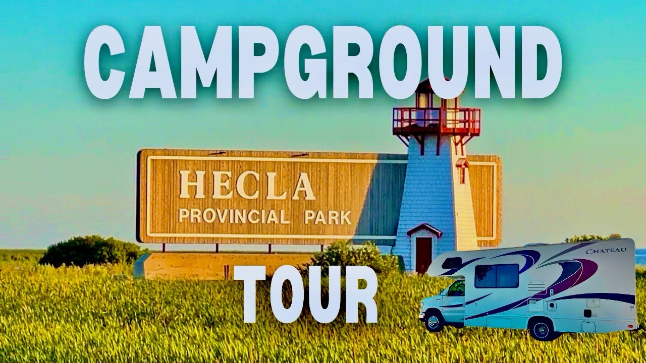 Campground tour, Hecla-Grindstone Provincial park, gull bay harbour Manitoba.