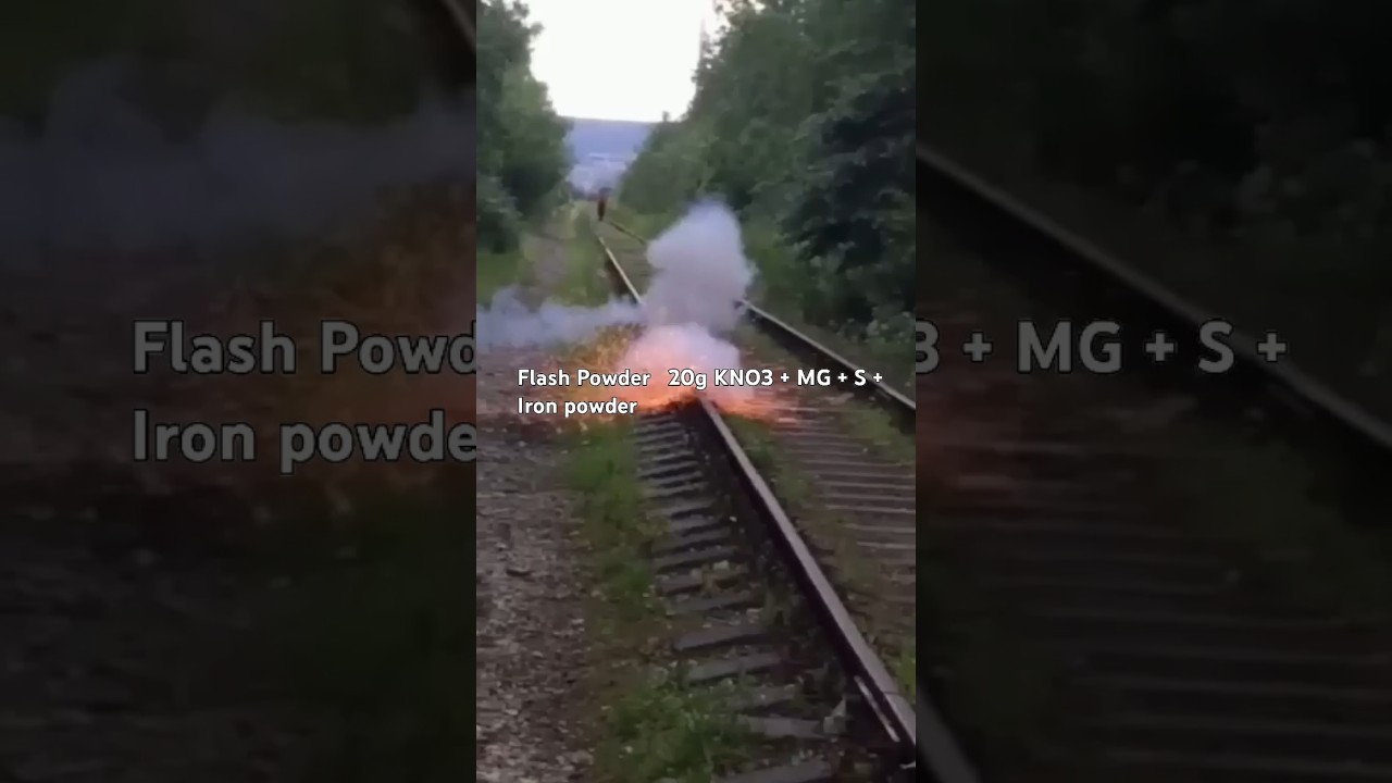 Flash Powder 20g KNO3 + MG + S + Iron powder  #flashpowder #shorts #shortvideo