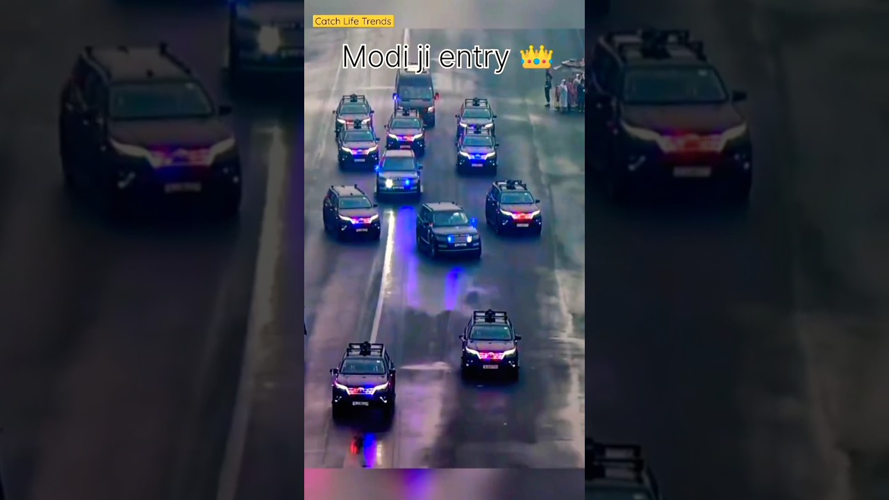 Donald trump entry vs Modi ji entry 😈 Kafila of pm MODI 🥶🥵#trending#car#ad#modiji @MRINDIANHACKER