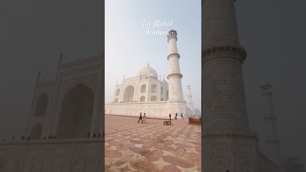 Agra Taj Mahal in winter 🥶 veiw