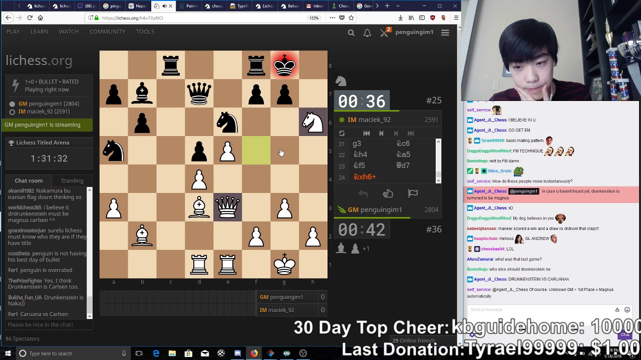 Lichess Titled Arena #2 w/ more Magnus and Fabiano