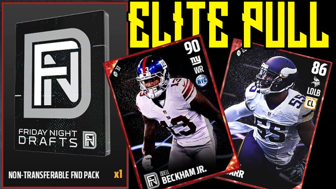 FRIDAY NIGHT DRAFT ELITE PULL!!! | New MUT Legends | Madden 17 Ultimate Team Pack Opening