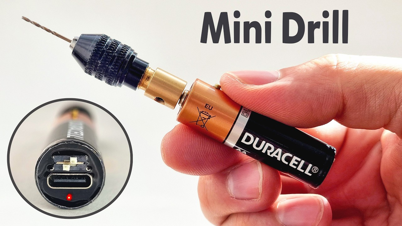 DIY Мини-Дрель - Как Сделать Мощную Мини-Дрель - Перезаряжаемая через USB-C!