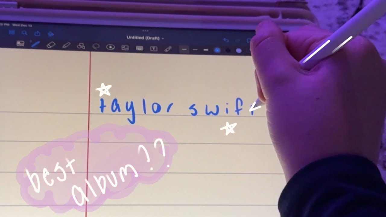 Ranking EVERY Taylor Swift Album ASMR (iPad Writing, whispering)